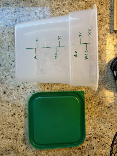 Container for dough
