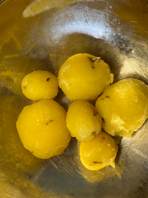 Potatoes after the skin is removed